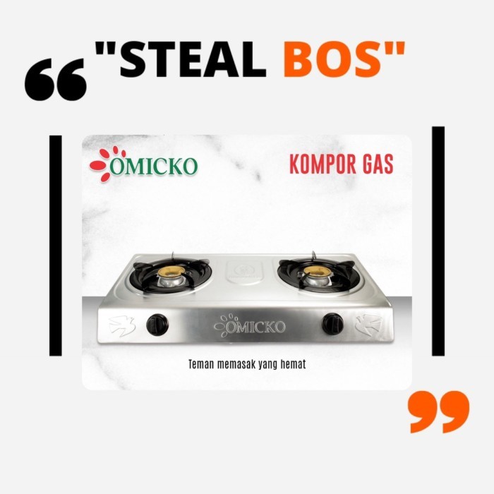 OMICKO KOMPOR 2 TUNGKU OMICKO/KOMPOR 2 TUNGKU OMICKO STAINLESS