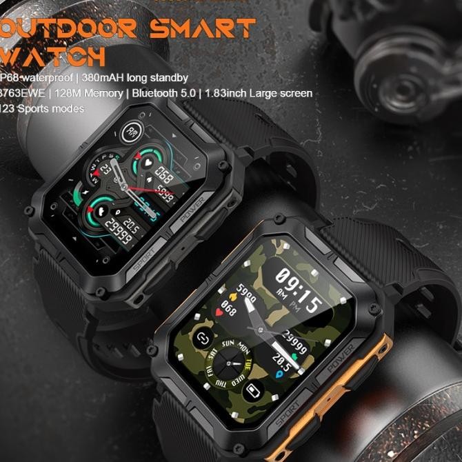 C20PRO SMART WATCH MEN SPORT SMARTWATCH JAM PINTAR BIG BATTERY