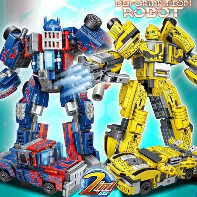Mainan Lego Robot Autobot Berubah Mobil Action Figure Transformers