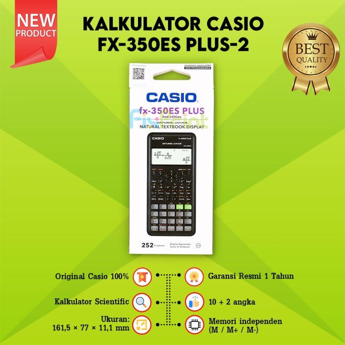 

Calculator Casio fx 350ES PLUS-2 Scientific Kalkulator Ilmiah Original