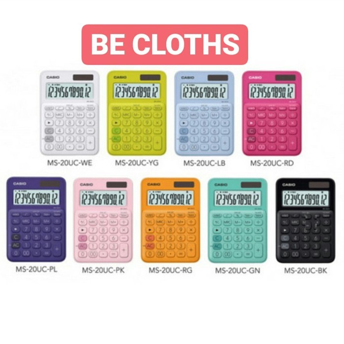 

Casio MS-20UC Kalkulator Colourful 12 Digits
