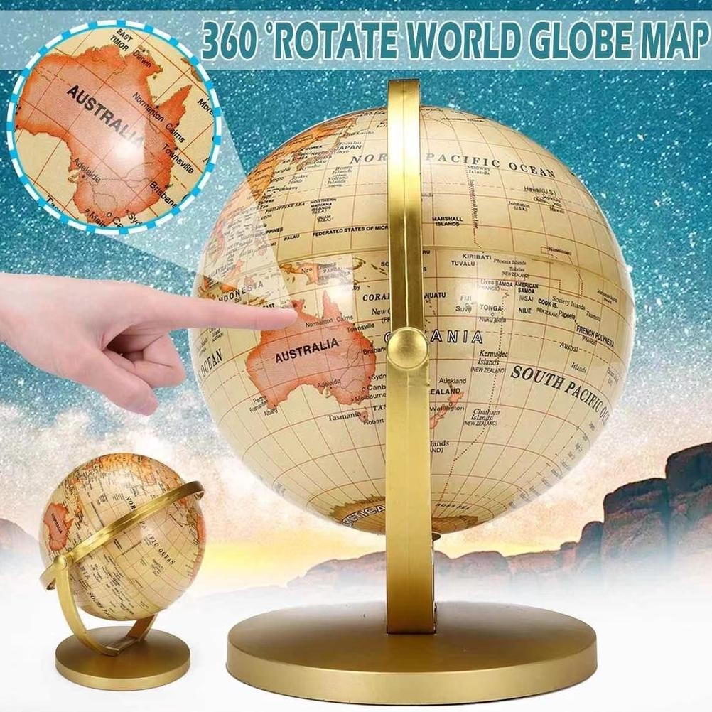 

PROMO Eyre Jaminan Kualitas 16 Cm/14 Cm Emas Peta Dunia Dunia 360 Berputar dengan Berdiri Sekolah Geografi Perlengkapan Pendidikan Anak-anak Menjelajahi Rumah Kantor DekorasiGold World Globe Map 360 Rotating With Stand School Geography Educational wwr-76