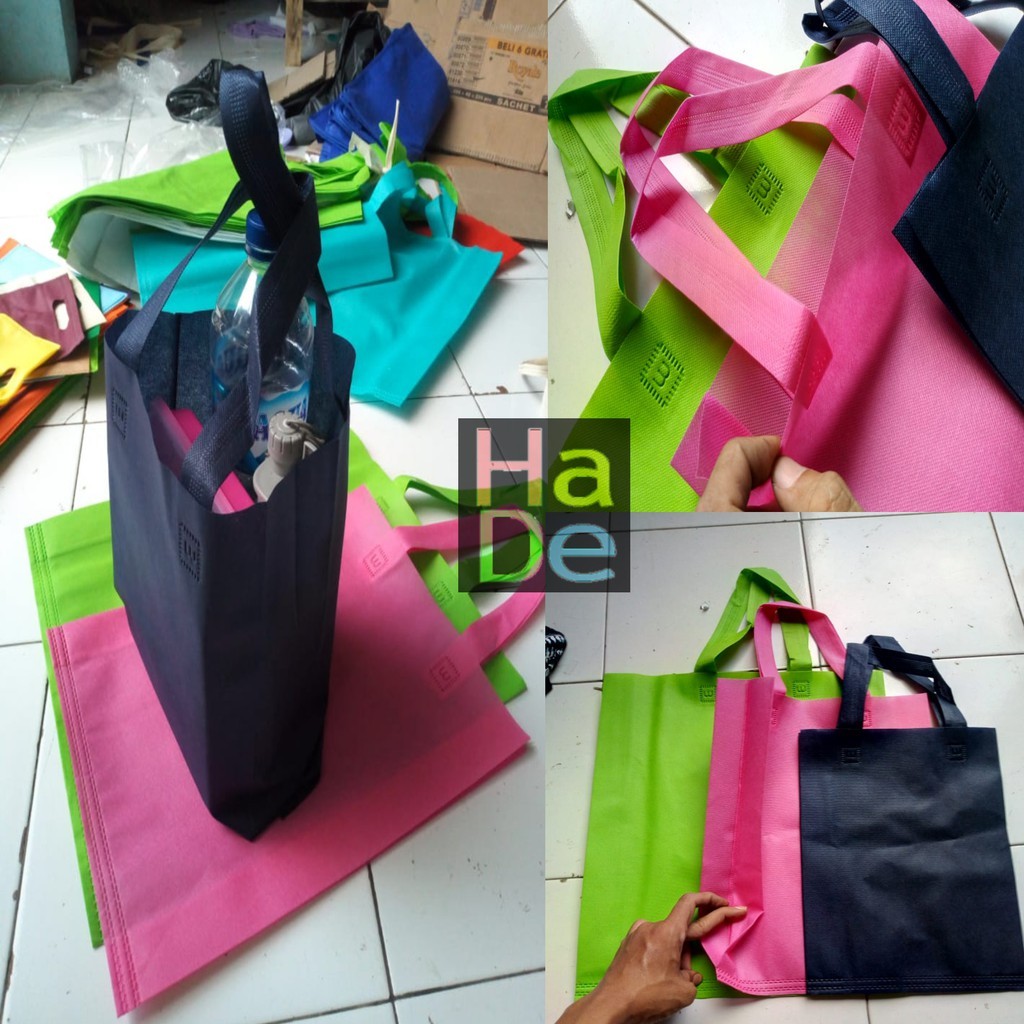 

Tas Kain Spunbond Goodie Bag Tali Ukuran Jumbo, Besar / Kecil S/M/L/Xl ( 20X26 , 25X35 , 30X40 &