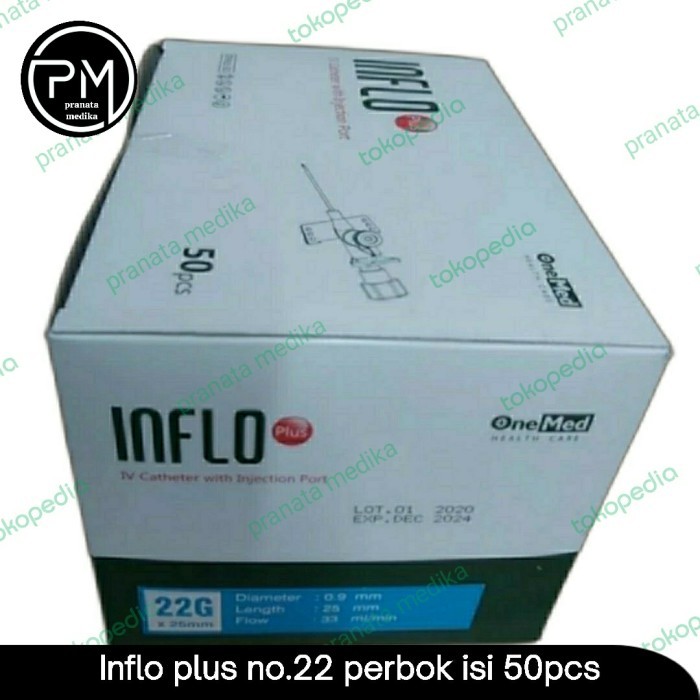 inflo plus 22g onemed isi 50pcs
