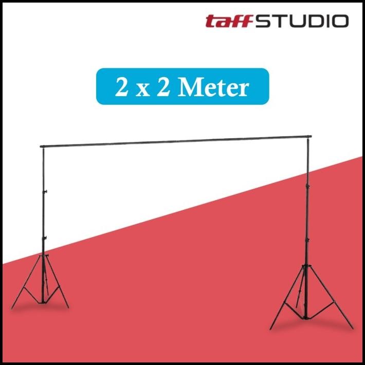 Stand Background Portable 2 x 2 M TaffSTUDIO DD110 Bracket Tiang Backdrop Studio Foto Green Screen L