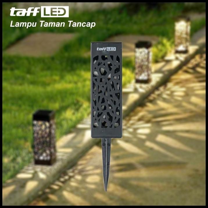 Lampu Taman Tancap TaffLED Solar Cell Waterproof Cahaya Kuning
