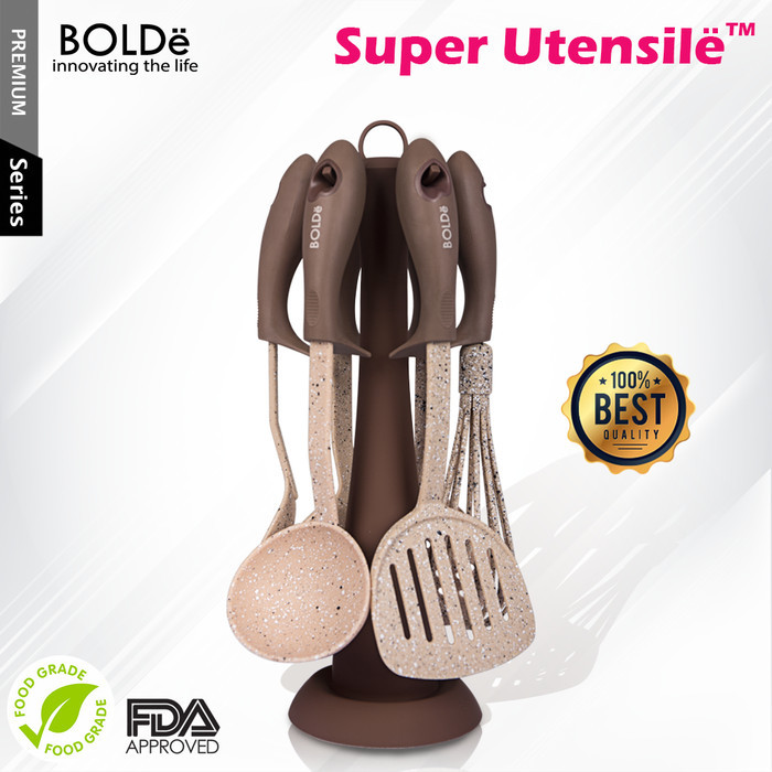 Bolde Super Utensil Set 7 Pcs - Spatula Set - Alat Masak Anti Gores