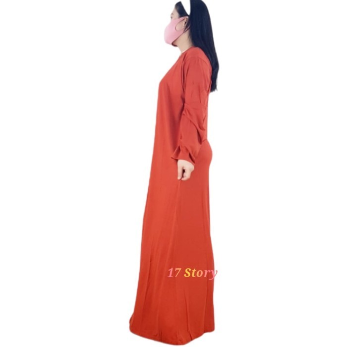 Murah Gamis Basic Wanita Premium Bahan Kaos Import Kekinian 4008 Non COD