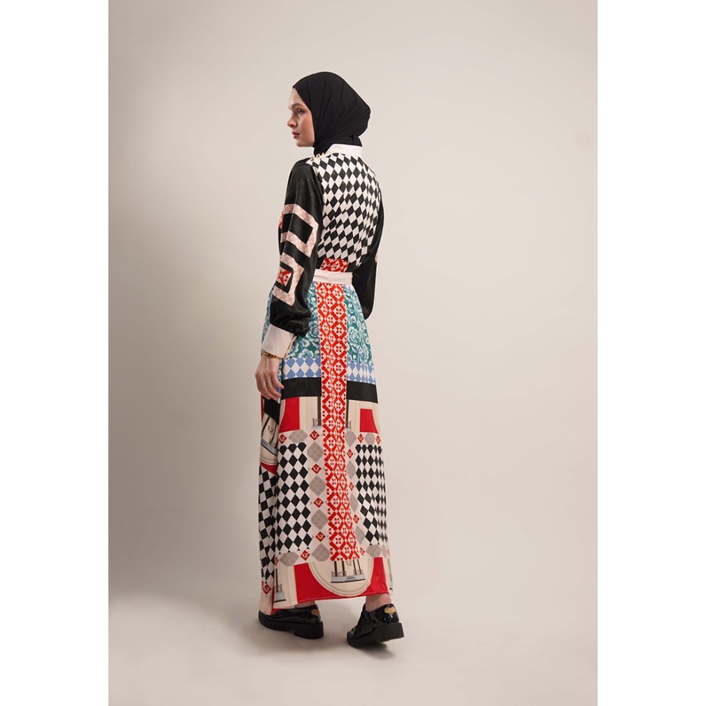 Murah VZ Calliope Dress - Black Red Non COD