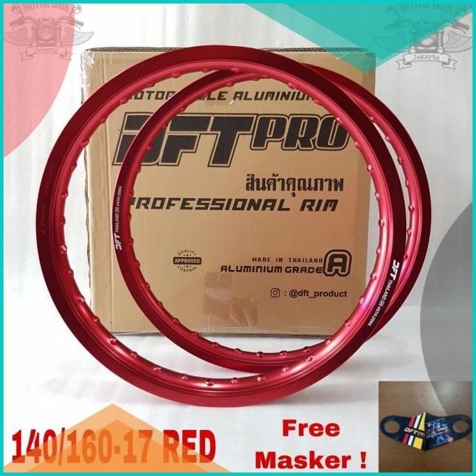 Velg pelek rim jari jari DFT thailand 140/160-17 hole 36 set sepasang