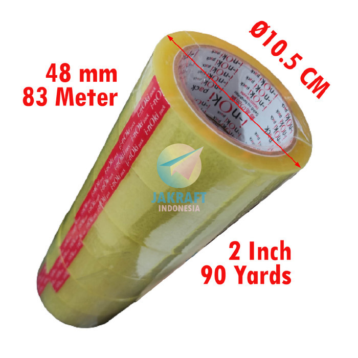 

HOT SALE! Lakban OPP INOKI Bening Clear 2" Inch 48 mm x 90 Yard Bermutu SLOP