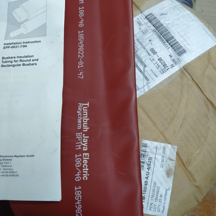 Heatshrink busbar merk Raychem 24 kv 100/40 mm