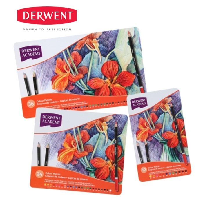 

DISKON Derwent Academy Coloring Pencil Color Set Metal Tin Pensil Warna