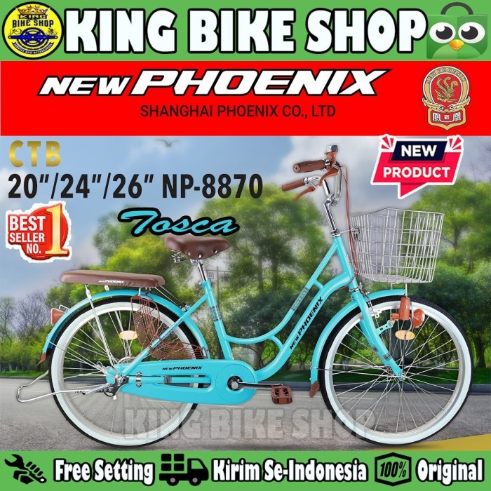 Sepeda Keranjang Dewasa New Phoenix Np-8820 Perempuan Uk 24 & 26 Inch