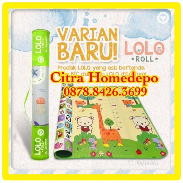 NEWW Karpet Playmate/Karpet Playmat Anak Model Roll (size 180x200)Tebal 1cm