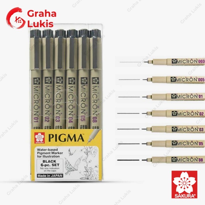 

HARGA DISKON SAKURA Pigma Micron Set 6 XSDK-6A