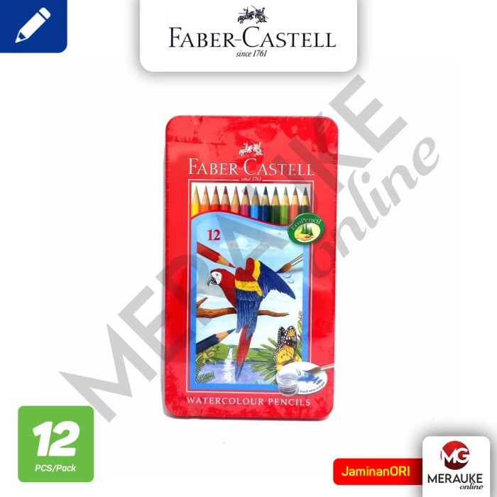 

DISKON Faber Castell Pensil Gambar Cat Air Parrot 12 Warna Panjang Kaleng