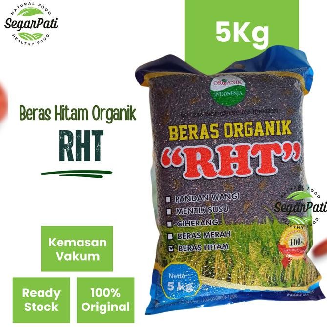 

5Kg Beras Hitam Organik Premium RHT Bersertifikat (utk Diet, Diabet )