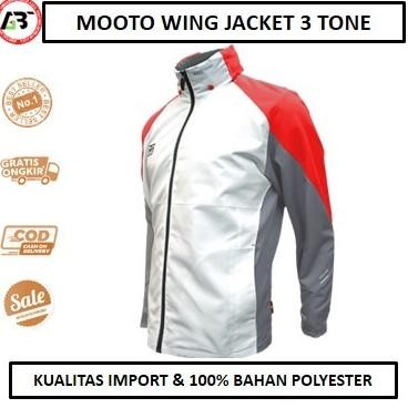 MOOTO Wing Jacket 3 Tone (White/Red/Grey)