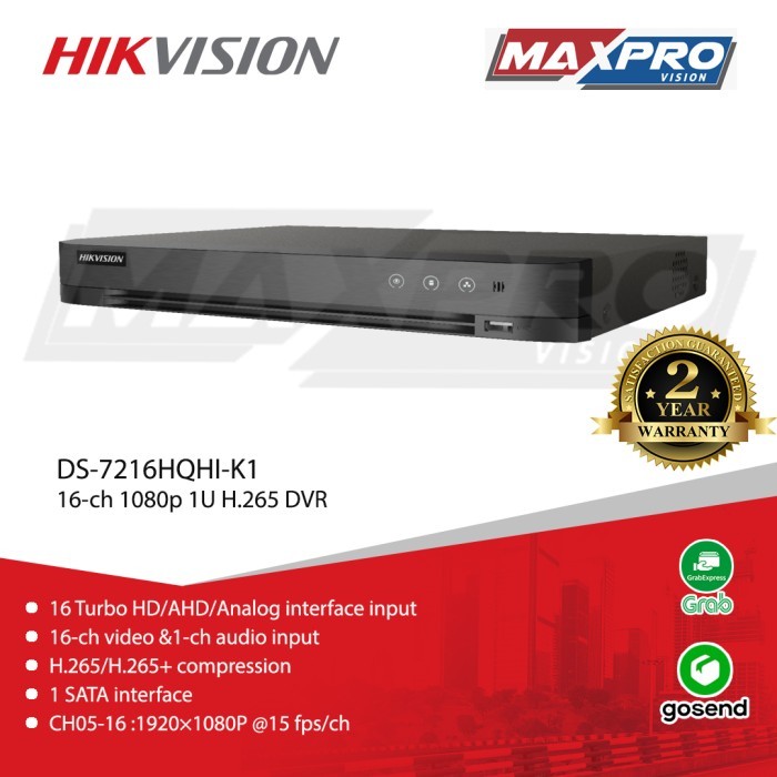 Unik Dvr Hikvision Ds-7216Hqhi-K1