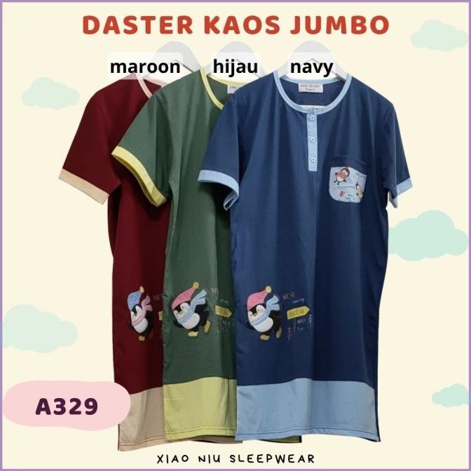Sale Daster Jumbo Wanita Kancing Depan Xl Kaos / Baju Tidur Wanita