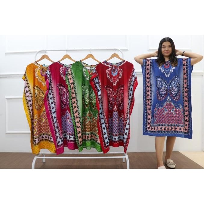 Grosir Daster Kalong Pendek Motif Kupu Batik