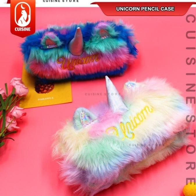 

Kotak Tempat Pensil Anak MAGICAL UNICORN BULU 20 cm Besar MEWAH