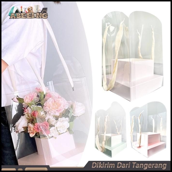 

Isi 5 Packaging Flower Box Transparent Kotak Bunga Lipat Portable