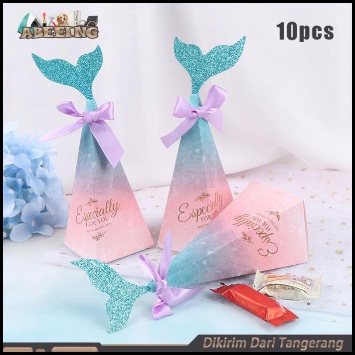 

Mermaid Camilan Kotak 10Pcs Candy Box Mermaid Gift Bags Decorations