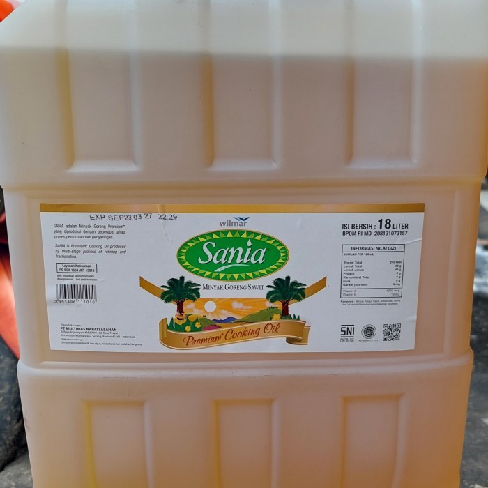 

Minyak Goreng Sania 18Liter Jerigen ( Khusus Grab Dan Gojek )