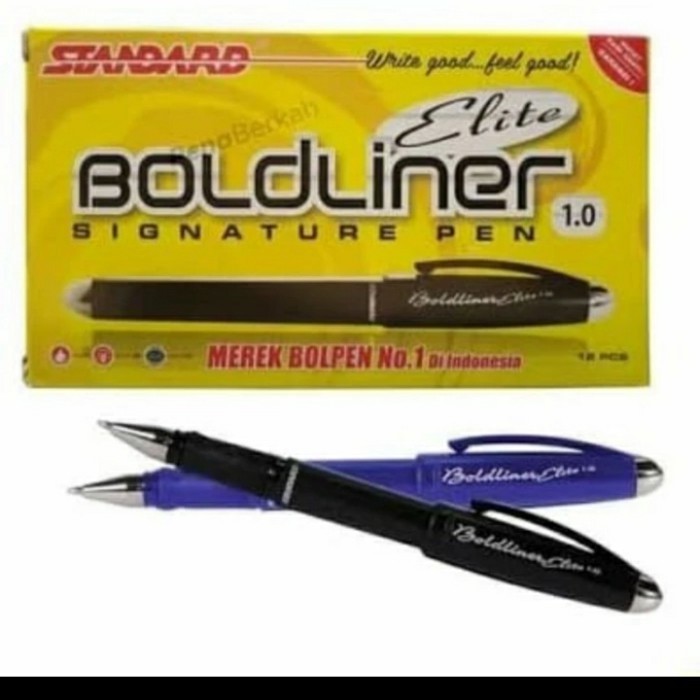 

Ballpoint/pulpen/pen standard boldliner elite 1.0mm (1 pack : 12pcs)