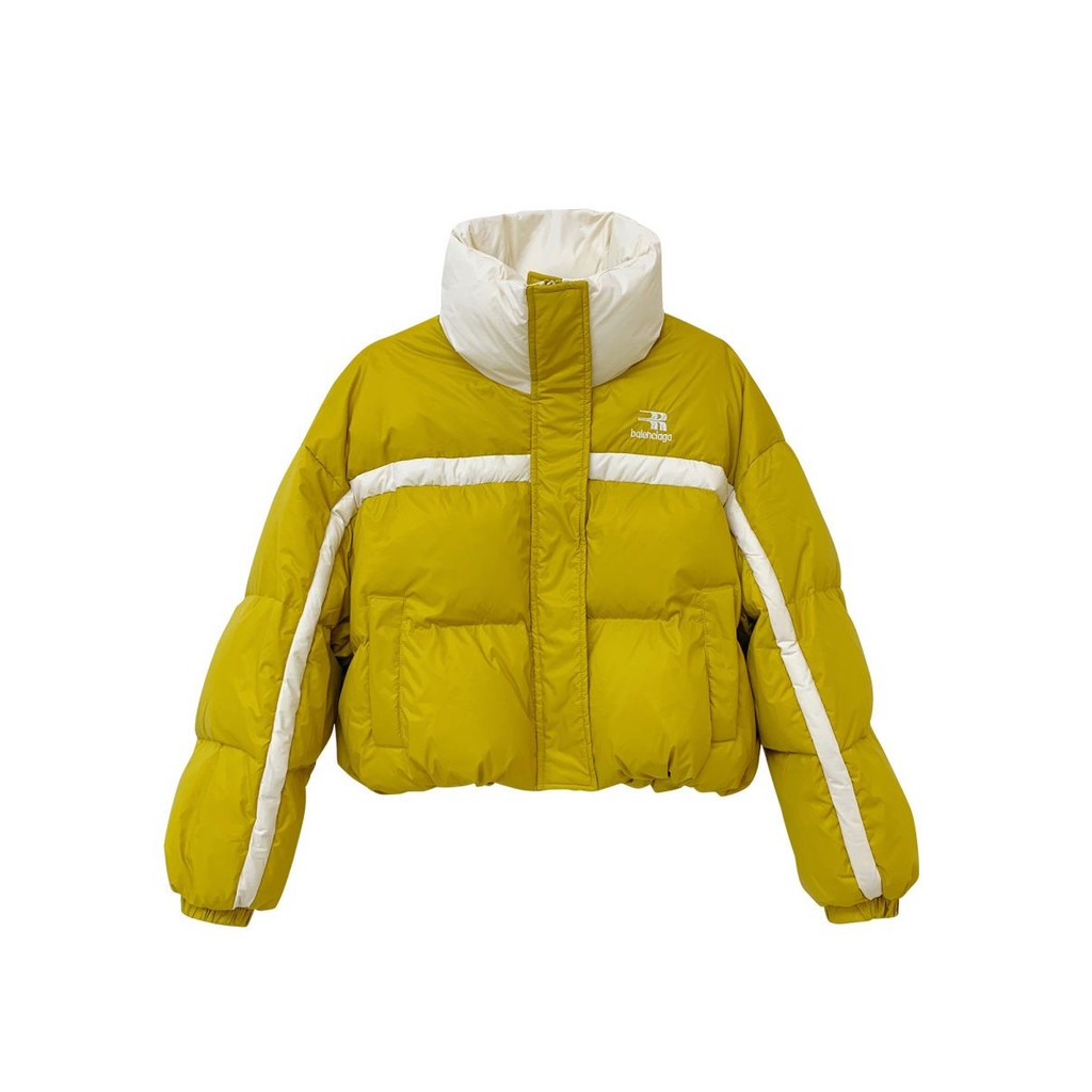 

New Fashion Loose Fit Versatile Color Block Short Puffer Jacket