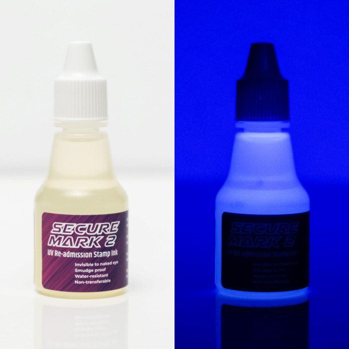 

Secure Mark 2 - Tinta Stempel Uv Permanen, Anti Air Ke Kulit Tangan