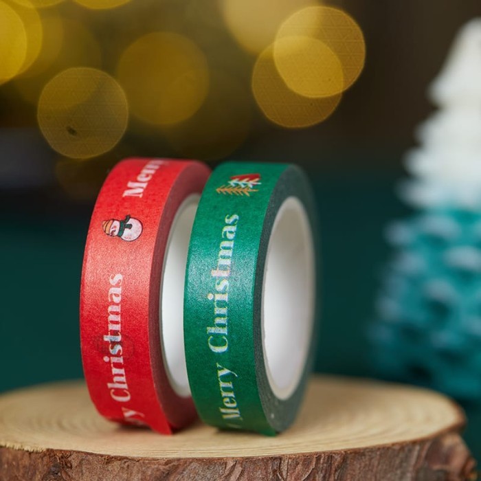 

Washi Tape Selotip Natal Toples Christmas Isolasi Topples Kue Kering