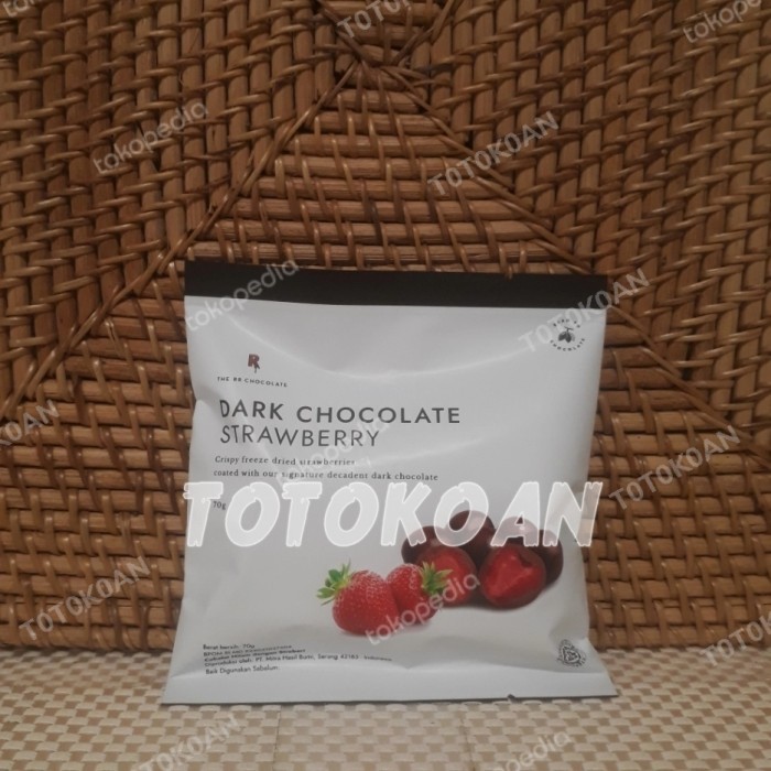 

RR CHOCOLATE DARK CHOCOLATE STRAWBERRY COKELAT 70 GR