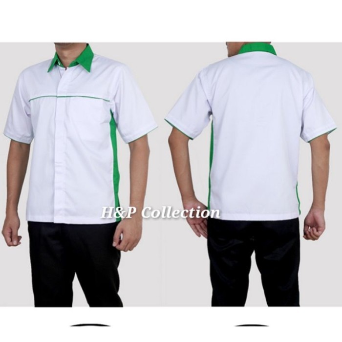 TERLARIS DVR KEMEJA SERAGAM KERJA PUTIH HIJAU , KEMEJA PUTIH BIRU , KEMEJA PUTIH OREN MURAH