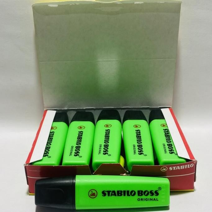 

HIGHLIGHTER / STABILO BOSS GREEN NO.70/33 / 1 BOX ISI 10 PCS