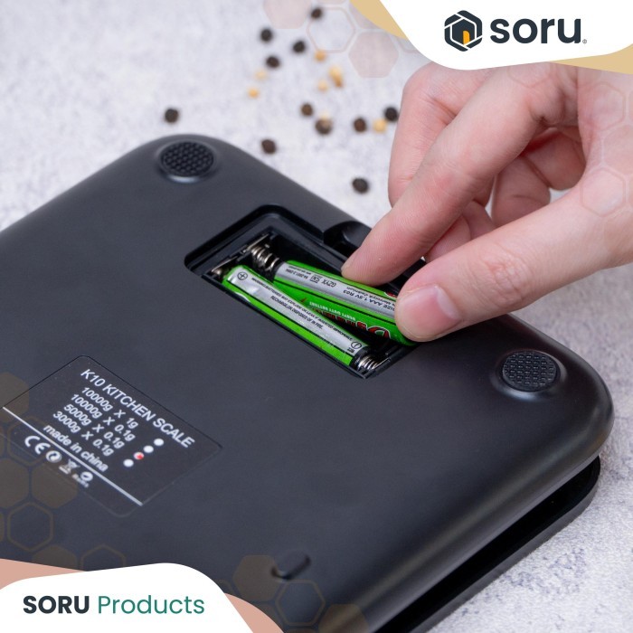 Soru Timbangan Dapur Digital 5Kg/0.1G Timbangan Kue Waterproof Kitchen Scale Usb Rechargeable