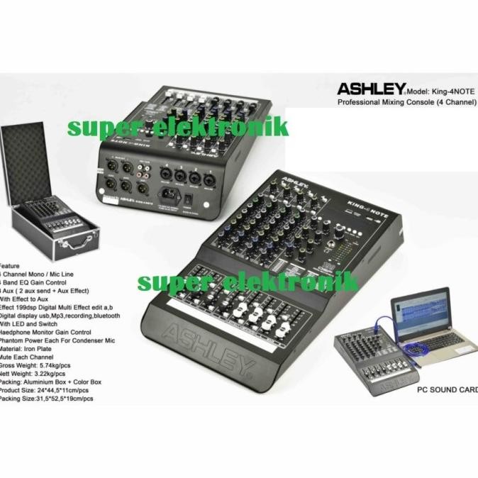 Promo Mixer Audio Ashley King 4 Note / King4 Note / King 4Note 4 Channel