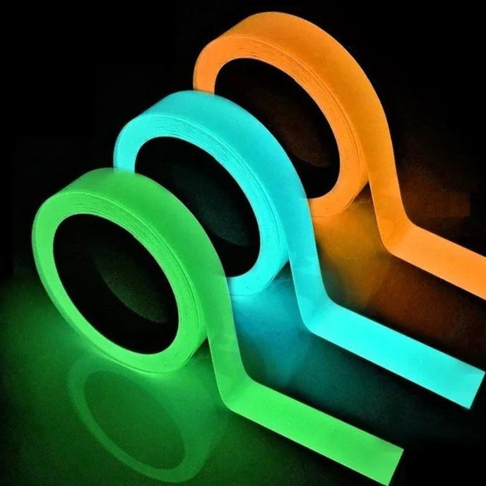 

LAKBAN GLOW IN THE DARK DEKORASI DARURAT LUMINOUS TAPE INDOOR OUTDOOR ASLI