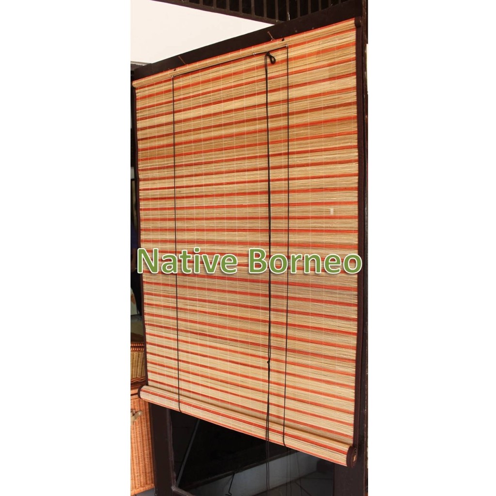KREY ROTAN ORANGE 120CM X 180CM, TIRAI ROTAN BAMBU, KREY JENDELA