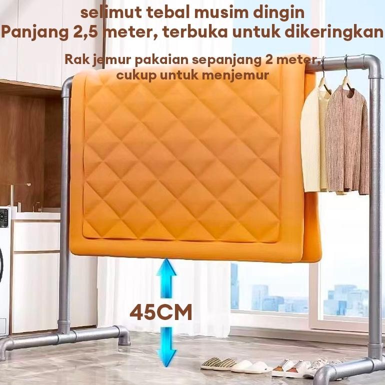 Jemuran Baju Besi Stainless 200CM Jemuran Baju Outdoor Jemuran Gantungan Baju Besi Panjang