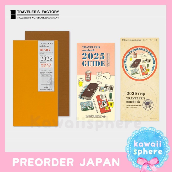 

PROMO Traveler's Notebook 2025 Refill Weekly Vertical (Regular Size) Midori Travelers Notebook