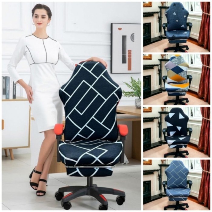 TERLARIS SARUNG PELINDUNG KURSI GAMING / COVER KURSI KANTOR GAMING ELASTIS / SARUNG KURSI GAMING