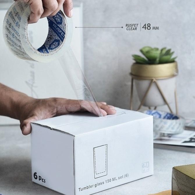 

LAKBAN RUSFET 90 YARD 2 INCH 50MICRON KUALITAS DIATAS DAIMARU 1 DUS@72 ASLI