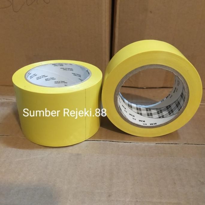

FLOOR MARKING KM88 LAKBAN LANTAI UKURAN 3"INX33M MARKING TAPE YELLOW ASLI