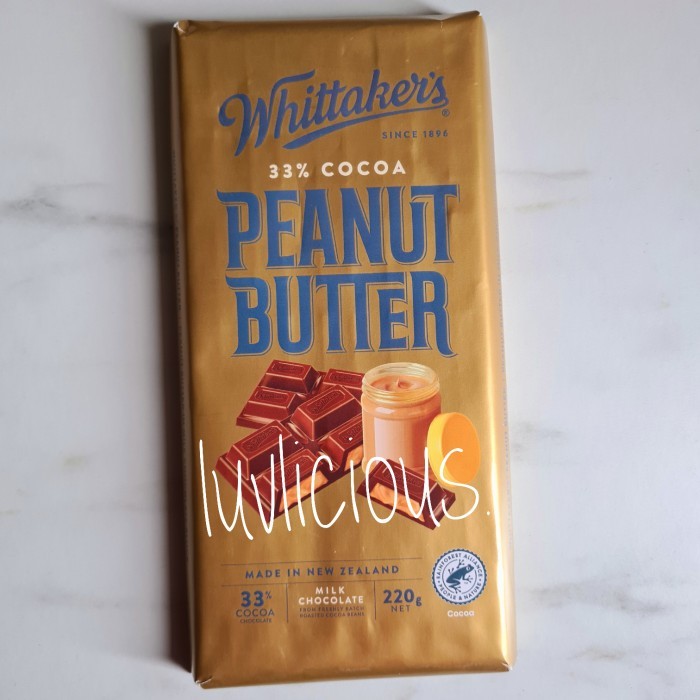 

WHITTAKER WHITTAKERS WHITTAKER'S PEANUT BUTTER CHOCOLATE COKLAT COCOA