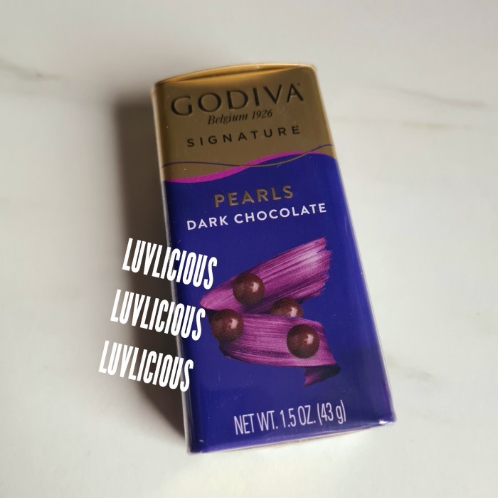 

GODIVA DARK CHOCOLATE PEARLS PEARL TIN COKELAT COKLAT