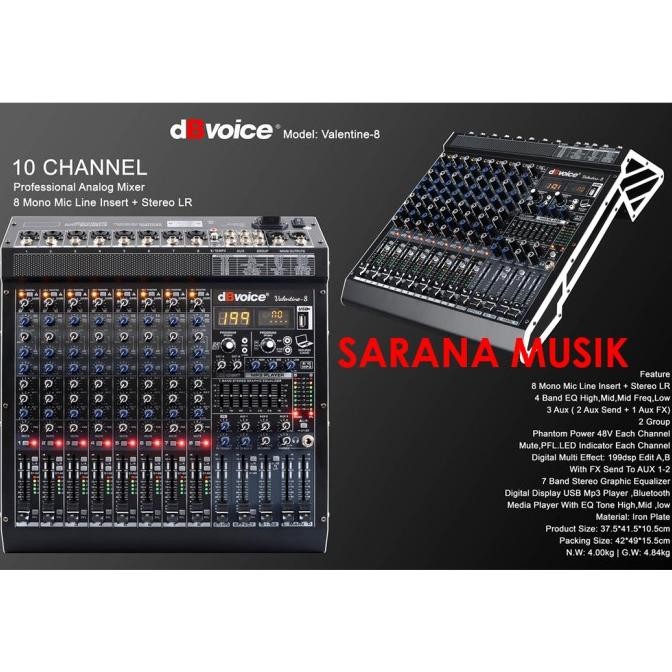 Promo Mixer Audio Db Voice Valentine 8 Dbvoice Valentine8 Valentine-8