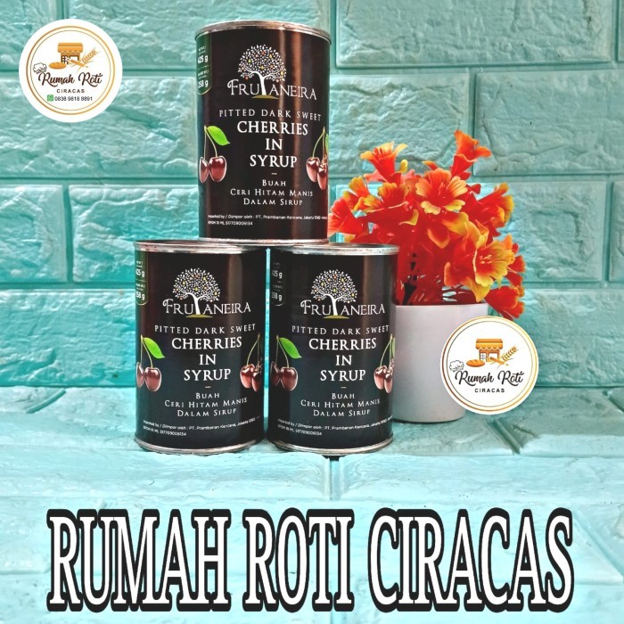 

FRUTANEIRA CHERRIES IN SYRUP BUAH CERI MANIS SIRUP BLACK CERY 425GR FRUIT DARK SWEET CHERRY'S